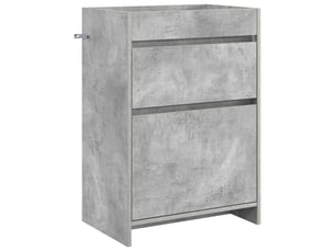Meuble sous lavabo de salle de bain, commode gris béton shl5739
