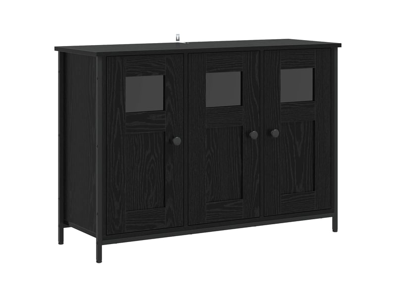  Buffet - bahut - meuble de rangement chêne noir 100 x 35 x 70 cm bois d'ingénierie  - Conforama A