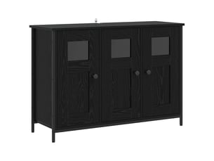 Buffet - bahut - meuble de rangement chêne noir 100 x 35 x 70 cm bois d'ingénierie