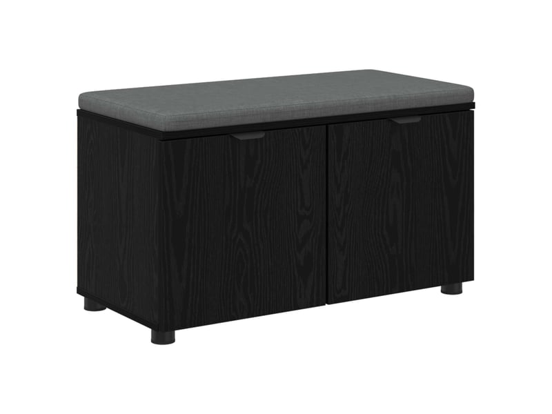  Banc d'entrée, banc interieur avec coussin chêne noir 80x38x46 cm shl76400  - Conforama A