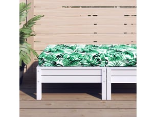 Coussin de palette, coussin de chaise, coussin de canapé à motif de feuilles 60x60x9,5 cm tissu cf55268
