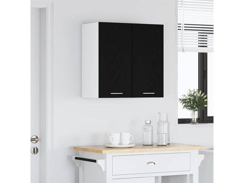 Meuble de cuisine - armoire suspendue lyon chêne noir 60 x 31 x 60 cm - Conforama D