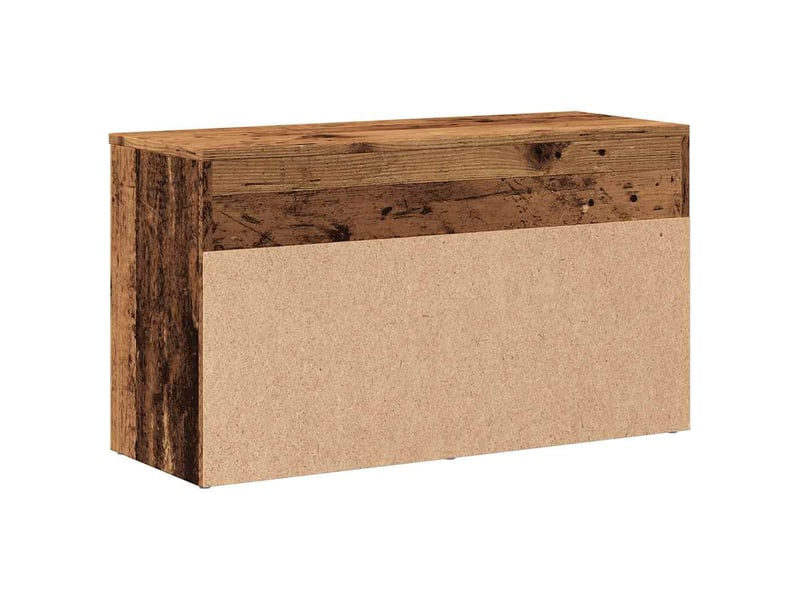  Banc à chaussures, meuble à chaussures vieux bois 80x30x45 cm bois d'ingénierie  - Conforama E