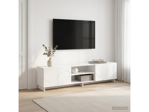 Meuble tv coloris blanc  <strong></strong>  <strong></strong>