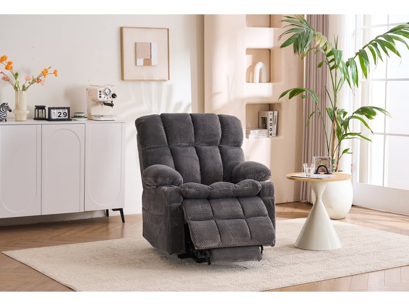  Fauteuil relax électrique releveur gris avec massage, chauffage et double moteur  - Conforama C