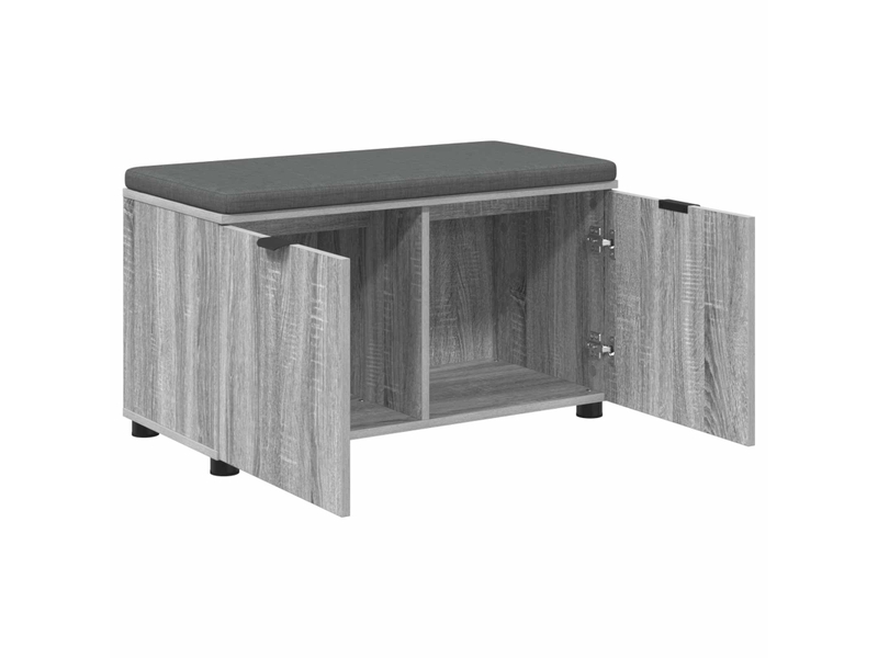  Banc d'entrée, banc interieur avec coussin gris sonoma 80x38x46 cm shl72883  - Conforama E