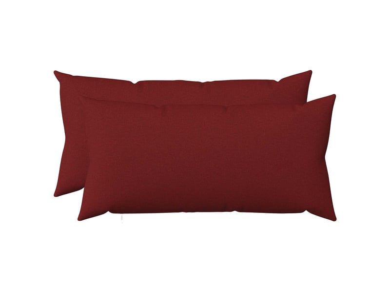  Lot de 2 coussins avec oreiller, coussins décoratifs heerlen bordeaux tissu cf50192  - Conforama B