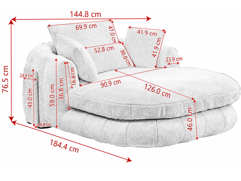  Méridienne convertible 1 place en tissu blanc, assise profonde et coussins souples pour vos instants lecture  - Conforama C