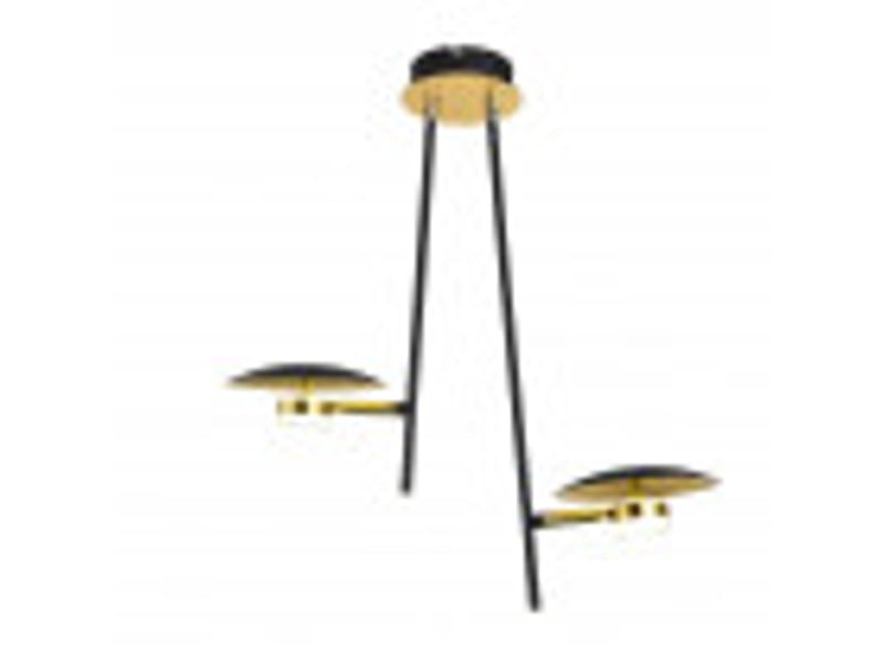  Fabrilamp ciudad del cabo, suspension, moderne, led, 12 w, 1080 lm, 4000 k, noirdoré, 52 x 49 x 15 cm 153692016 - Conforama D