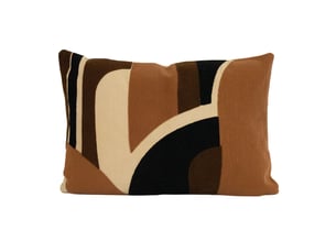 Coussin brodé en relief motif abstrait 40x60 cm