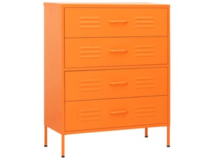 Commode 1 tiroir(s) coloris orange largeur 80 cm
