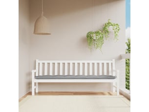 Coussin de banc de jardin, coussin d'assise gris 200x50x7 cm tissu oxford cf52732