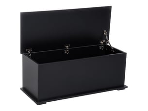 Coffre de rangement coffre à jouets grande capacité de rangement charnière verrouillée  en bois noir 100 x 40 x 40 cm