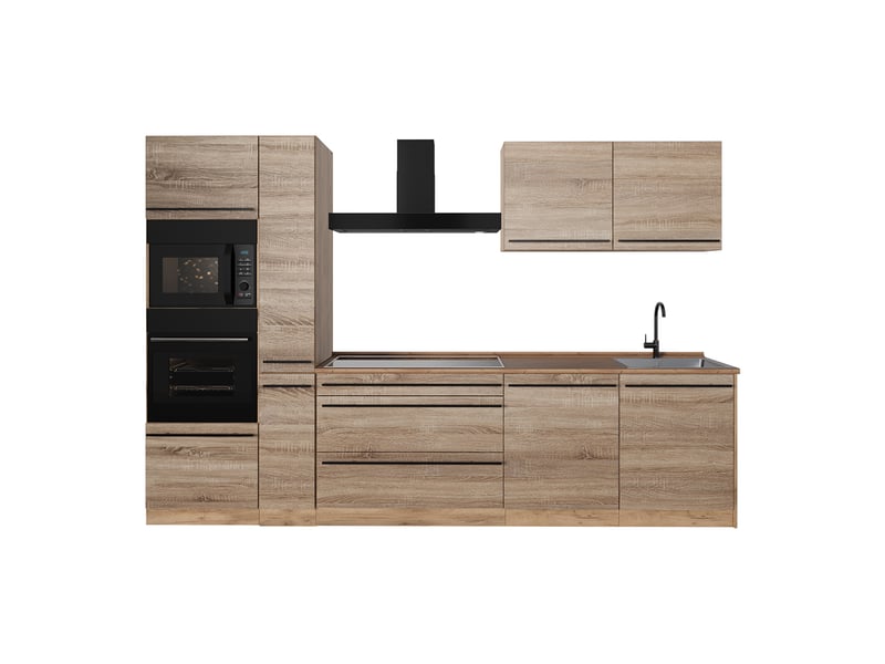 Vicco cuisine, sonomachêne doré, 310cm plan de travail chêne doré - Conforama A