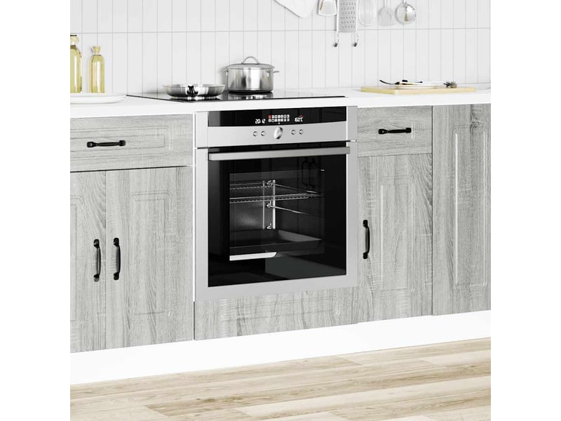  Armoire à four, armoire de cuisine kalmar sonoma gris bois d'ingénierie  - Conforama C