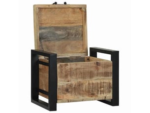 Coffre de rangement, boîte de rangement marron 40x30x30 cm