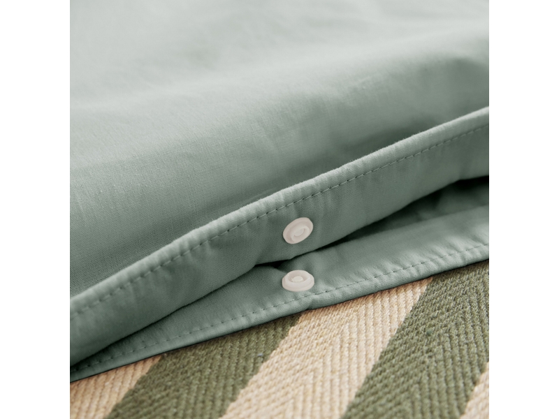  Housse de couette 140x200 cm percale de coton céladon PD25270 - Conforama C