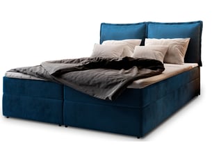 Lit avec rangement 160x200 cm <strong>MASSENO</strong> <strong></strong> coloris bleu