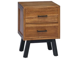 Table de chevet naturel 40 x 35 x 55 cm bois de teck massif