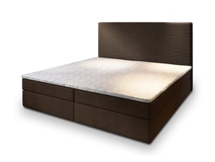 Lit avec rangement 140x200 cm <strong>MASSENO</strong>  <strong></strong> coloris marron