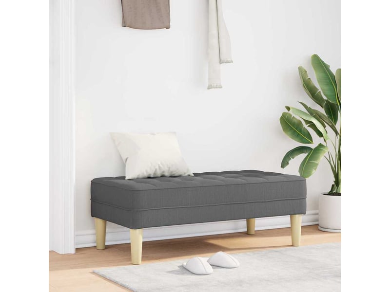 Banc chambre, banc de lit gris foncé 113x57x39 cm tissu - Conforama B