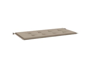 Coussin de banc de jardin, coussin d'assise taupe 120x50x3 cm tissu oxford cf52830