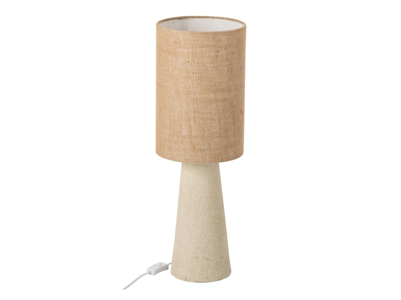  Lampe à poser en fibre de verre ava 65cm naturel  - Conforama A