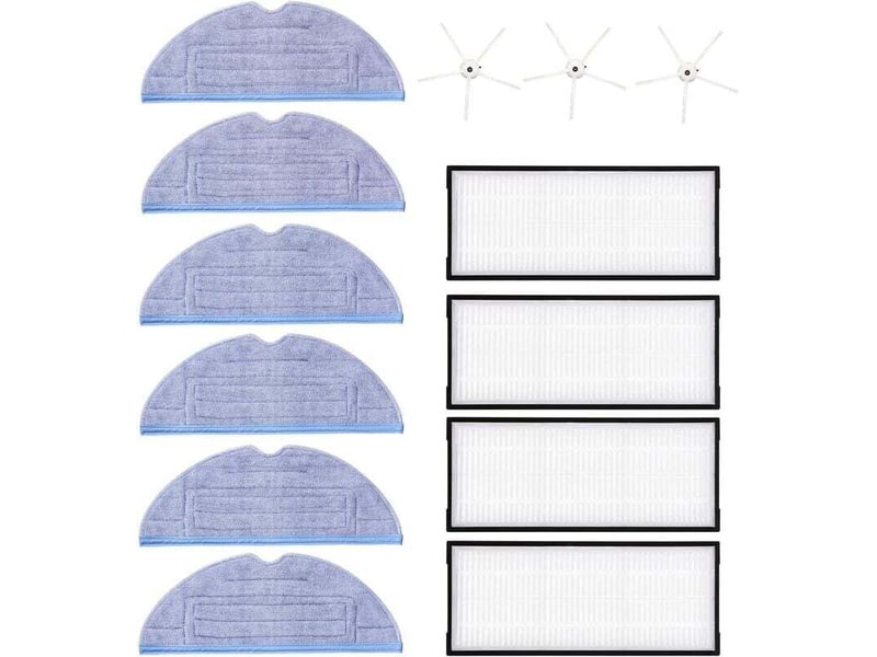  Enowelir accessoires de serpillière pour roborock s7 s7 plus, avec 6 d'origine serpillière chiffons en microfibre,4 hepa filtres,3 brosses  - Conforama A