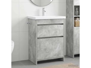 Ensemble de mobilier de salle de bain gris béton shl6697