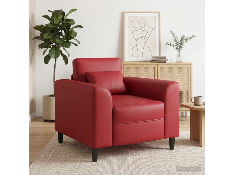 Vidaxl fauteuil bordeaux simili cuir - Conforama B