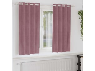 Lot de 2 rideaux, rideaux de fenêtre rose foncé 140 x 175 cm velours cf44108