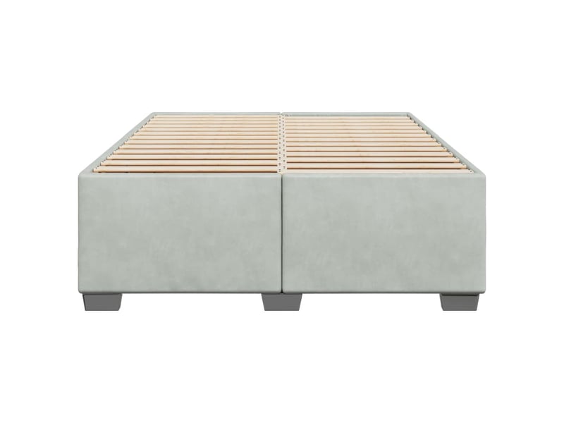  Lit double- lit adulte -  cadre de lit sans matelas gris clair 140x190 cm velours  - Conforama C