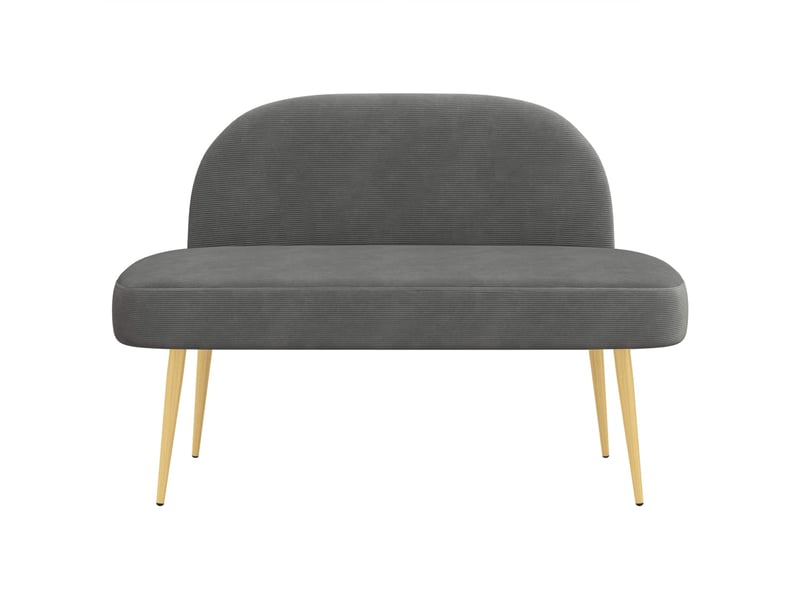 Banc rembourré, banc de lit avec dossier gris foncé 110x60x76 cm shl45598 - Conforama C