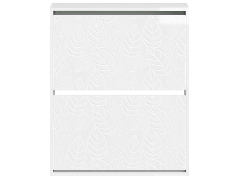  Meuble à chaussures mural, armoire à chaussures delft 71x17x86 cm blanc brillant  - Conforama D