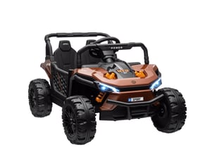 Voiture électrique enfant utv buggy électrique enfant avec télécommande 2.4ghz 2 moteurs 103l x 69l x 59h cm marron
