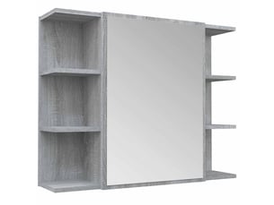Armoire à miroir de salle de bain sonoma gris 80x20.5x64cm bois