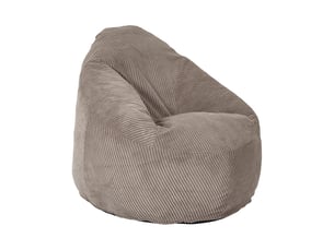 Fauteuil - home deco factory - scott - compressé - côtelé - taupe