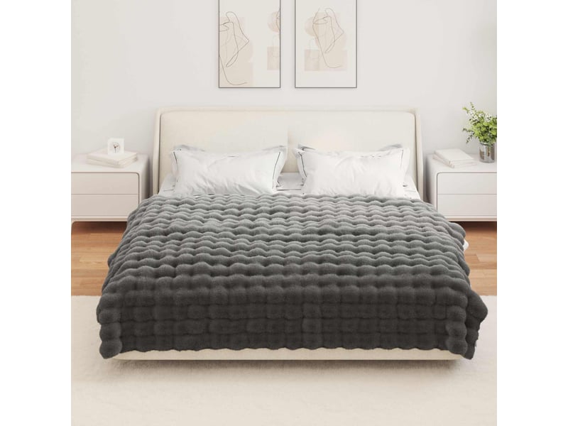 Couverture décorative, couverture antidérapante en fausse de lapin 4 pc 13.65 kg shl218  - Conforama D