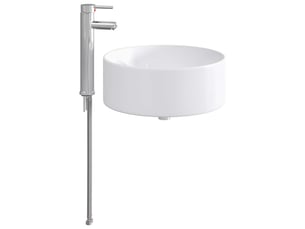 Lavabo de salle de bain avec robinet et évacuation chrome shl3453