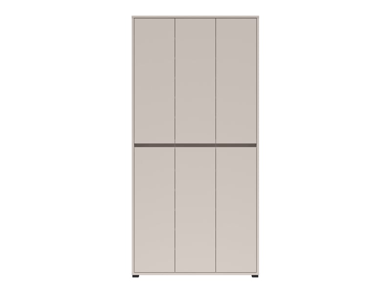  Armoire meuble à chaussures 6 portes coloris cachemire - longueur 103 x profondeur 34 x hauteur 210 cm  - Conforama D