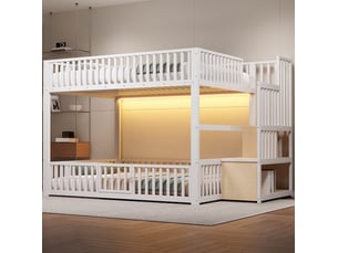 Lit superposé 140x200 cm <strong></strong> <strong>Radiant Stride</strong> coloris blanc