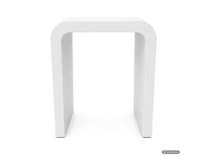 Table basse rectangulaire coloris blanc AKORD CREMA - 40 cmx30 cm