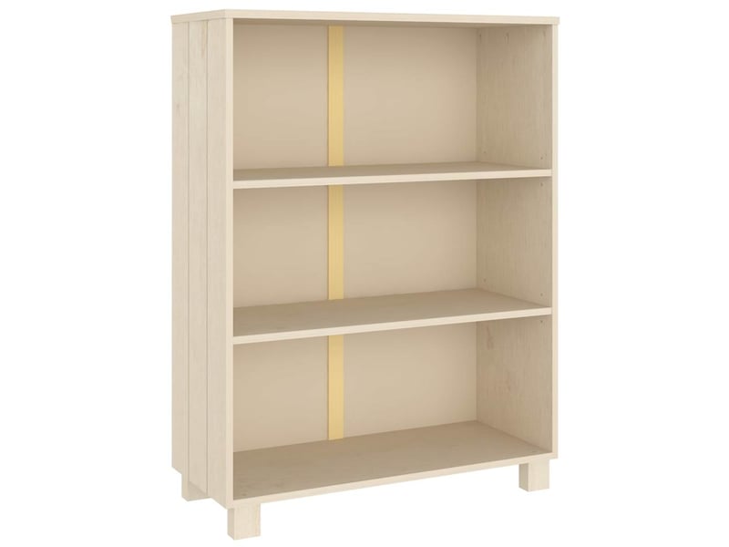  Bibliothèque, meuble de rangement salon hamar marron miel 85x35x112 cm bois de pin massif  - Conforama A