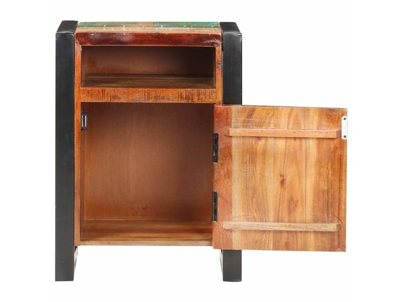  Table de chevet - cabinet de chevet - table de nuit 40x35x55 cm bois de récupération massif  - Conforama B