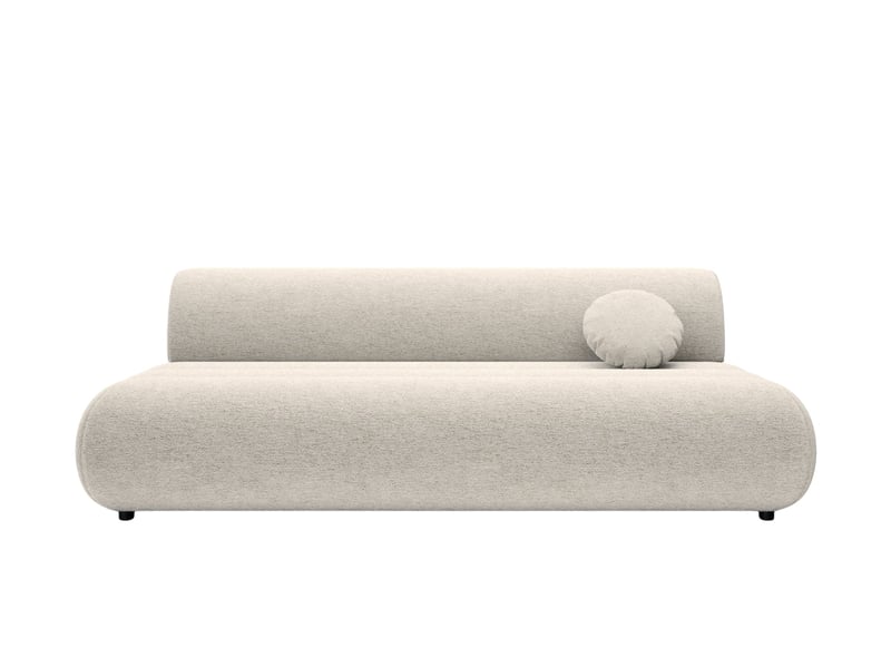 Bordilla - canapé droit convertible tissu chenille 3 places beige - Conforama A