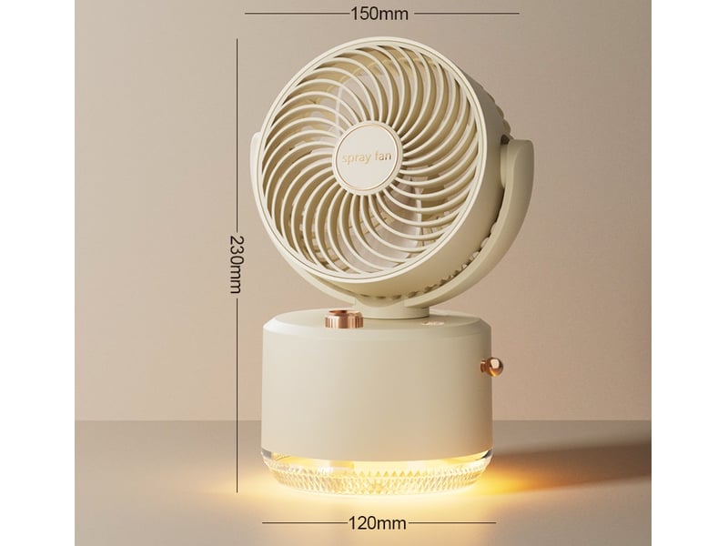  Mini ventilateur de bureau portable usb avec fonction d'humidification  - Conforama B