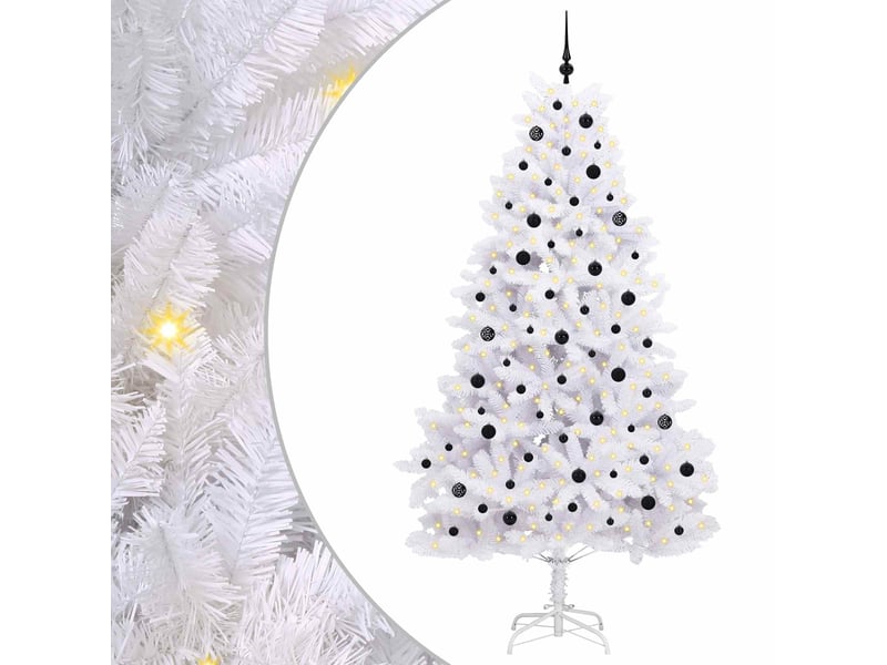  Sapin de noël, arbre de noël artificiel à branches articulées blanc 240 cm shl7618  - Conforama A