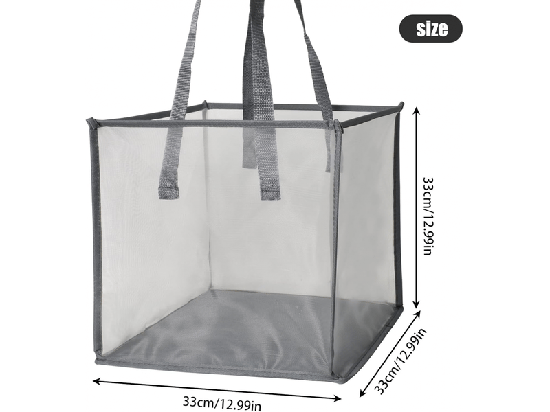  Panier à linge pliable avec poignée résistante, panier à linge de grande capacité, panier à linge réutilisable pour la chambre et la salle de bain (gris)  - Conforama B