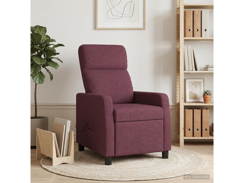  Vidaxl fauteuil de massage inclinable pourpre tissu  - Conforama B