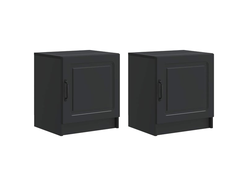  Table de chevet 2 pièces noir 43 x 34,5 x 47 cm  - Conforama B